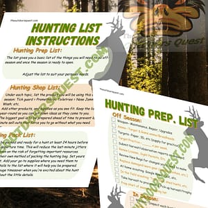 Start with the basics every hunter needs. Make the list your own for every hunt you undertake. Print as often as you need.